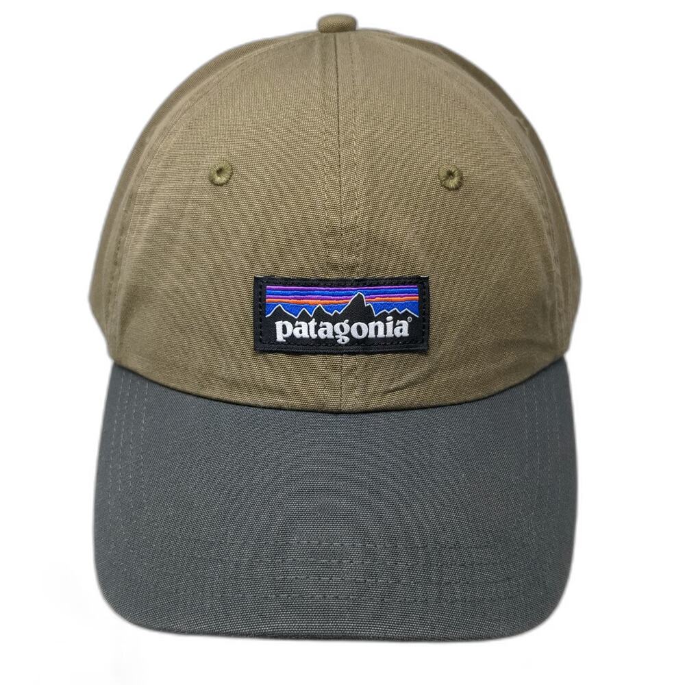 Patagonia Baseball Cap Green One Size Slideback Two Tone Mountain Logo Patch Hat